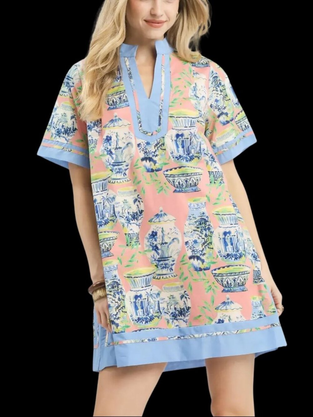 Umgee Mix Abstract Print Mini Dress